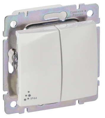 Переключатель проходной 2-кл. СП Valena 10А IP44 250В механизм бел. IEK 770098