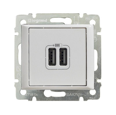 Розетка USB 2-м СП Valena механизм бел. (DIY-упак.) IEK 694370