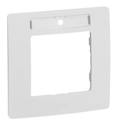 Рамка 1-м Etika с держателем для маркировки бел. Leg 672506