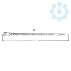 Хомут кабельный 4.2х205 естествен. с крепежной петлей (уп.100шт) HAUPA 262826