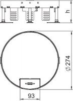 Рамка кассетная RKS2 ном. размер R7 d275мм M25 латунь OBO 7409264