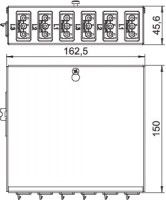 Распределитель энергии UVS 160х150х48мм сталь UVS-6S2SA OBO 6108012