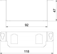 Пластина монтажная для лючка GE2.15 тип B MTGE2 15 2B сталь OBO 7407595