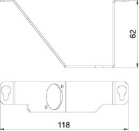 Пластина монтажная для лючка GE2.15 тип K MTGE2 15 1K сталь OBO 7407599