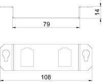 Пластина монтажная для лючка GE2F тип B MTGE2F 2B сталь OBO 7407842