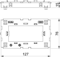 Рамка Modul45 монтажная 71MT2 45 полиамид свет. сер. OBO 6288576