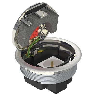 Лючок для монтажных оснований никелир. GESRN2 USB N OBO 7405716
