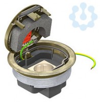 Лючок для монтажа c защитной рамкой круглый GESRMS2 USB (латунь) OBO 7405660