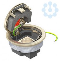Лючок для монтажа c защитной рамкой круглый GESRN2 USB (никелир.) OBO 7405708