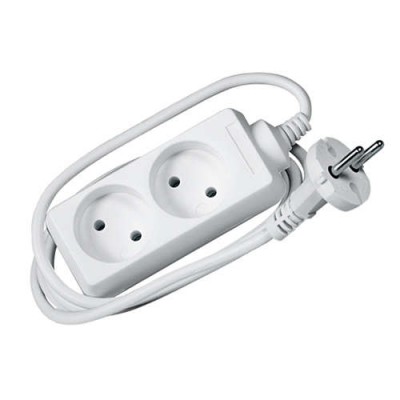 Удлинитель EX- 02-150 2х1.5м 10А/2.2кВт ПВС 3х1 JAZZway 4895205004382