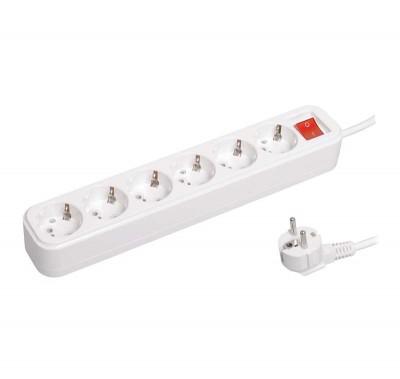 Удлинитель 6х3м У06В с выкл. 2Р+РЕ 16А/250В CLASSIC ИЭК WYP11-16-06-03-ZK