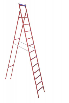 Стремянка диэлектрическая ССД-3.0 Телеком с симметричной опорой стеклопластик. Антиток Д413792