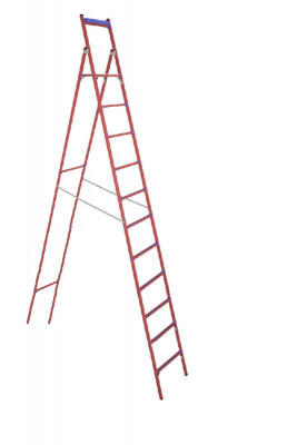 Стремянка диэлектрическая ССД-3.5 Евро с симметричной опорой стеклопластик. Антиток Д413793