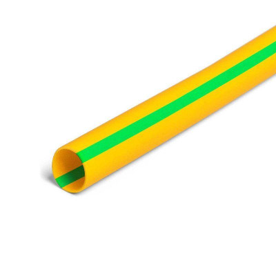 Трубка термоусадочная ТНТ нг-LS-25/12.5 в метровой нарезке желт./зел. (уп.10м) КВТ 84999