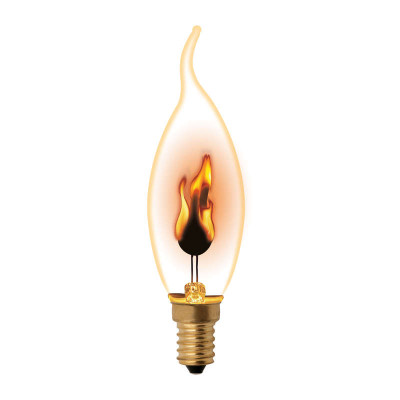 Лампа декоративная IL-N-CW35-3/RED-FLAME/E14/CL с типом свечения 