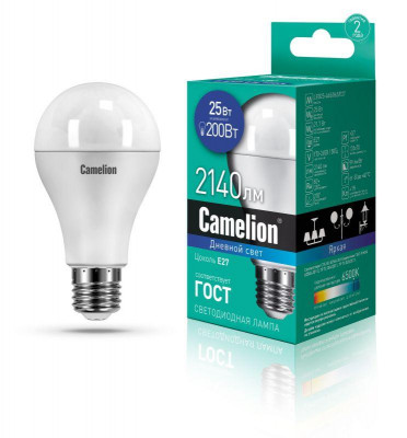 Лампа светодиодная LED25-A65/865/E27 25Вт 220В Camelion 13573