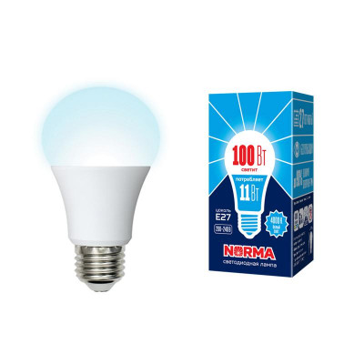 Лампа светодиодная LED-A60-11W/NW/E27/FR/NR Norma 11Вт матовая E27 (упак. картон) Volpe UL-00003786