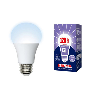 Лампа светодиодная LED-A60-13W/DW/E27/FR/NR Norma 13Вт матовая E27 (упак. картон) Volpe UL-00004022