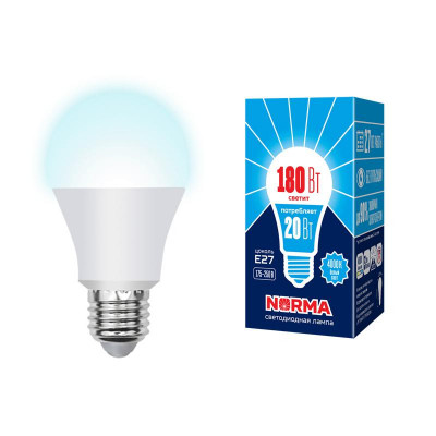 Лампа светодиодная LED-A65-20W/NW/E27/FR/NR Norma 20Вт матовая E27 (упак. картон) Volpe UL-00004029