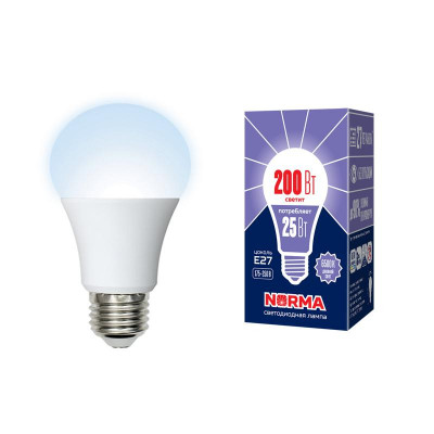 Лампа светодиодная LED-A70-25W/6500K/E27/FR/NR Norma 25Вт матовая 6500К холод. бел. E27 (упак. картон) Volpe UL-00004471