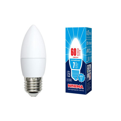 Лампа светодиодная LED-C37-7W/NW/E27/FR/NR Norma 7Вт матовая E27 (упак. картон) Volpe UL-00003798