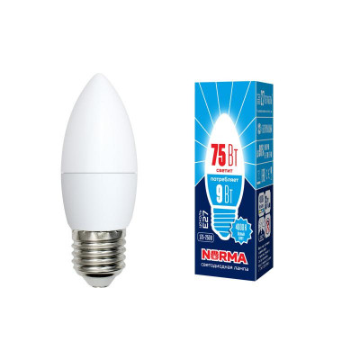 Лампа светодиодная LED-C37-9W/NW/E27/FR/NR Norma 9Вт матовая E27 (упак. картон) Volpe UL-00003806