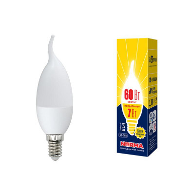 Лампа светодиодная LED-CW37-7W/NW/E14/FR/NR Norma 7Вт матовая E14 (упак. картон) Volpe UL-00003800
