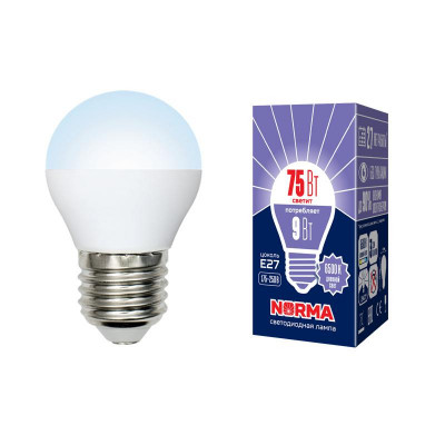 Лампа светодиодная LED-G45-9W/DW/E27/FR/NR Norma 9Вт матовая E27 (упак. картон) Volpe UL-00003827