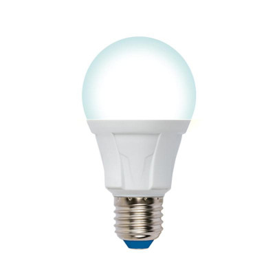 Лампа светодиодная LED-A60 10W/4000K/E27 /FR/DIM PLP01WH Яркая 10Вт матовая 4000К нейтр. бел. E27 диммир. (упак. картон) Uniel UL-00004286