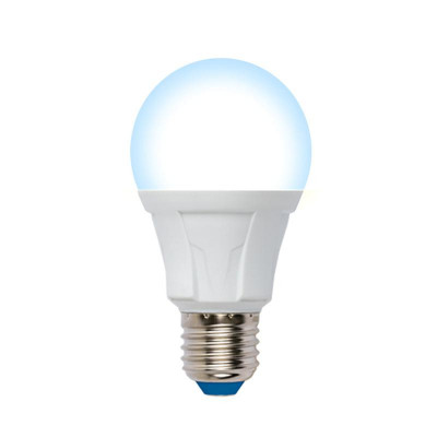 Лампа светодиодная LED-A60 10W/6500K/E27/FR/DIM PLP01WH Яркая 10Вт матовая 6500К холод. бел. E27 диммир. (упак. картон) Uniel UL-00004285