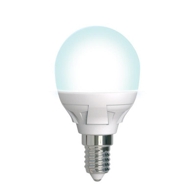 Лампа светодиодная LED-G45 7W/4000K/E14 /FR/DIM PLP01WH Яркая 7Вт матовая 4000К нейтр. бел. E14 диммир. (упак. картон) Uniel UL-00004300