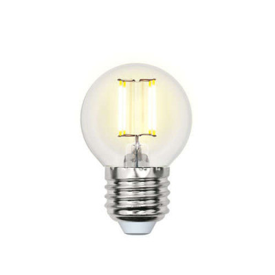Лампа светодиодная LED-G45-6Вт WW E27 CL PLS02WH картон Uniel UL-00000196