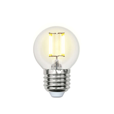 Лампа светодиодная LED-G45-7.5Вт/WW/E27/CL GLA01TR прозр. Uniel UL-00003252