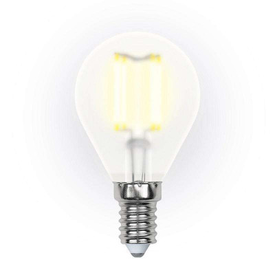 Лампа LED-G45-6W/WW/E14/FR PLS02WH Uniel UL-00000303