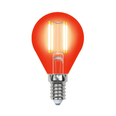 Лампа светодиодная LED-G45-5W/RED/E14 GLA02RD форма 