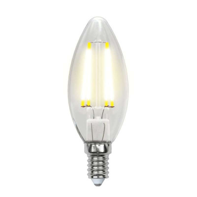 Лампа светодиодная LED-C35-5W/WW/E14/CL/DIM GLA01TR форма 