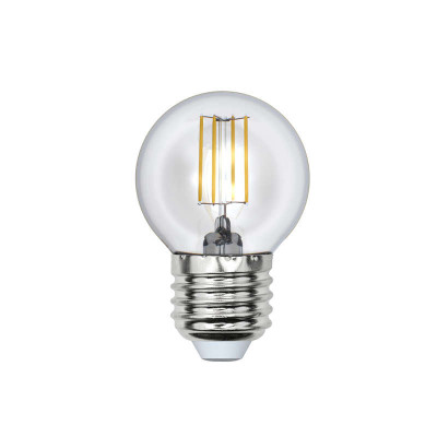 Лампа светодиодная LED-G45-5W/WW/E27/CL/DIM GLA01TR форма 