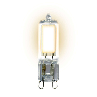 Лампа светодиодная LED-JCD-4W/WW/G9/CL GLZ01TR прозр. свет теплый бел. 3000К упак. картон Uniel UL-00001815