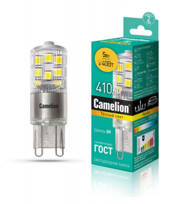 Лампа светодиодная LED5-G9-NF/830/G9 5Вт 220В Camelion 13704