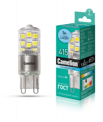 Лампа светодиодная LED5-G9-NF/845/G9 5Вт 220В Camelion 13705