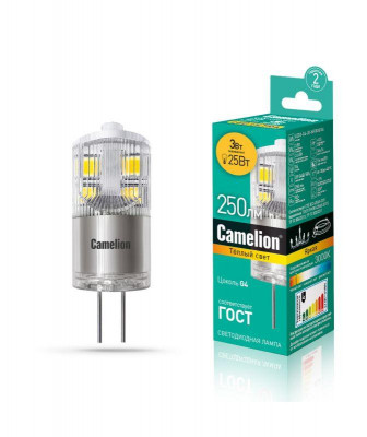 Лампа светодиодная LED3-G4-JD-NF/830/G4 3Вт 220В Camelion 13862