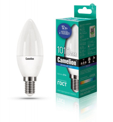 Лампа светодиодная LED12-C35/865/E14 12Вт 220В Camelion 13691