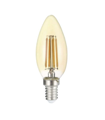 Лампа светодиодная филаментная PLED OMNI 8Вт C35 4000К нейтр. бел. E14 230В/50Гц Gold JazzWay 5020948