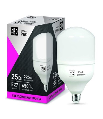 Лампа светодиодная LED-HP-PRO 25Вт 230В E27 6500К 2250Лм ASD 4690612018713