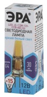 Лампа светодиодная LED-JC-1.5W-12V-COB-840-G4 120лм ЭРА Б0033198