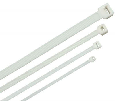 Хомут-стяжка для кабеля 2.5х200мм нейлон бел. (уп.100шт) ITK HKW-W25-L200