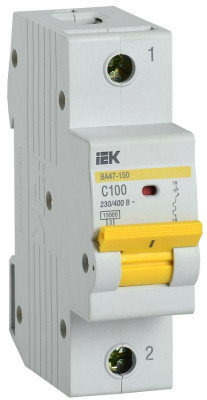 Выключатель автоматический модульный 1п C 100А 15кА ВА47-150 KARAT IEK MVA50-1-100-C