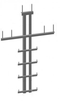 Надставка ТС-1 в комплекте хомут Х-1 2шт покрытие черн. лак АЭМЗ ЦБ-00001065