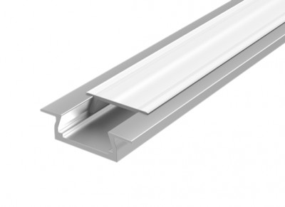 Профиль алюминиевый для LED ленты 30х11мм (монтаж. размер 24мм макс. шир. ленты 10мм) встраиваемый с рассеив. (дл.2м) опал VARTON V4-R0-70.0001.KIT-0202