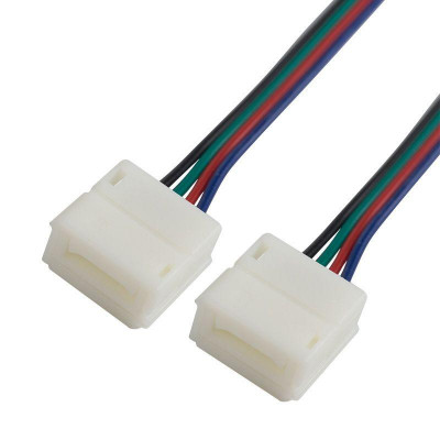 Коннектор соединительный (2 разъема) для RGB LED лент 10мм влагозащ. 15см (уп.10шт) Lamper 144-026
